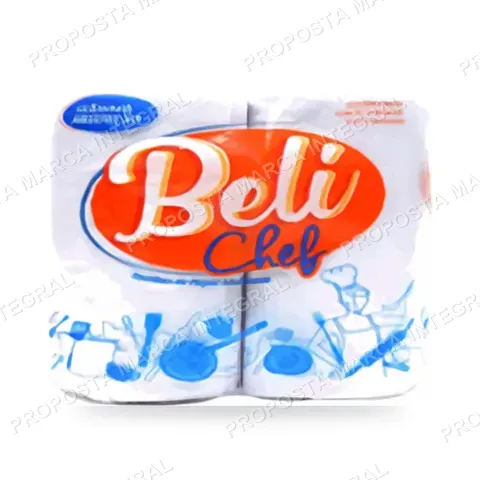 Papel Toalha de Cozinha Beli Chef (pct c/ 2 Rolos de 50 folhas Duplas)