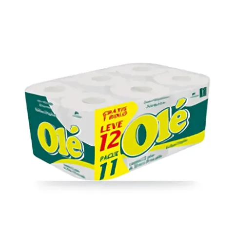 Papel Higiênico Rolinho 20x10cm fardo c/ 12 un. Folha Dupla Neutro