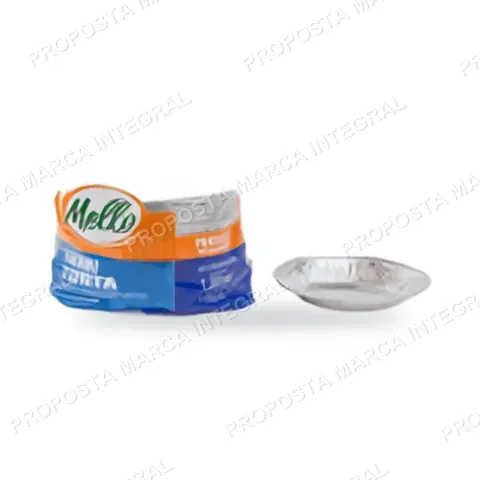Molde Alumínio Mini Torta 130ml c/ 50 un. Mello