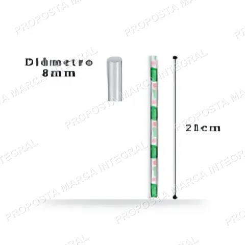 Canudo Bioshake 8mm pct c/ 100 unidades