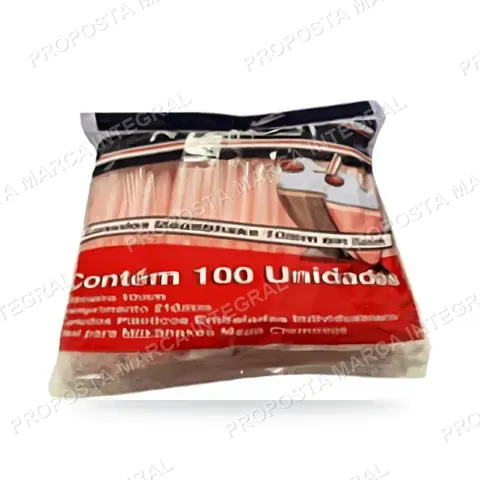 Canudos Megashake 10mm pct c/ 100