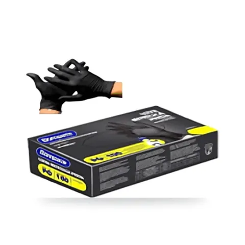 Luva Nitrílica Bompack Preta G(9) c/ 100