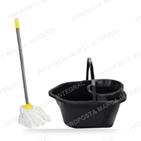 Kit Rodo Mopita + Balde c/ Espremedor Preto