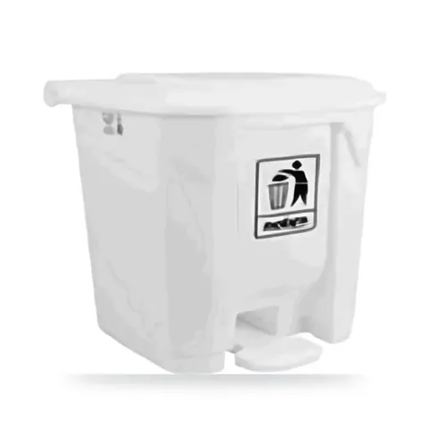 Lixeira Plástica c/ Pedal 30L Branca Nobre